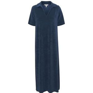 Part Two - Relaxed Shirt Dress - Blauw - Katoen - Polyester