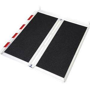 LIEKUMM 91,5 x 77 cm, capaciteit van 300 kg, met antislip oppervlak, draagbare aluminium rolstoelhelling, hellingen voor rolstoelen