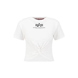 Alpha Industries Knotted Crop T T-shirt voor dames White
