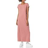 Daily Ritual Lived-In Katoen Korte Mouw Ronde Hals Maxi Jurk Casual, Stoffige Rose, S