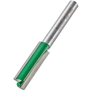 Trend CraftPro Rechte frees met twee fluiten, 1/4 inch schacht, 9,5 mm snijdiameter en 31,8 mm snijlengte, wolfraamcarbide getipt, C015X1/4TC
