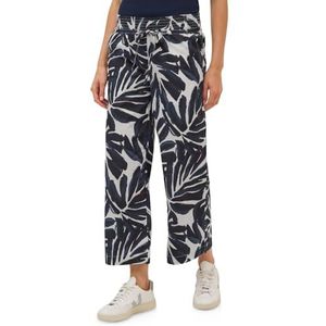 Cecil Dames Broek met gedessineerde Wide Legs in Blauw, Gr: XXL