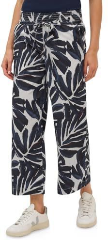 CECIL Broek 'Neele'  marine / navy / karmijnrood / wit