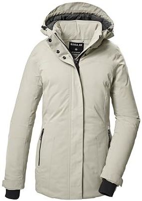 Dames - Winterjack - Lichttaupe - 100% Polyester - Waterdicht, Ademend, Afneembare Capuchon