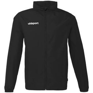 uhlsport Voetbal Essential All-weather jas, regenjas, outdoorjas met capuchon voor spelers en trainers, zwart, XXL