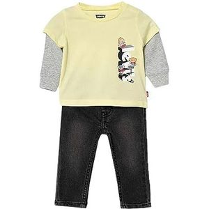 Levi's Kids Lvb 2-delige skater denim set baby jongens, Lichtgroen (Luminary Green), 6 Maanden