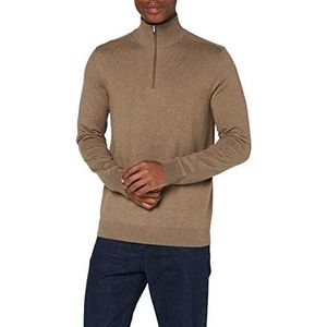 SELECTED HOMME Heren Slhberg Half Zip Cardigan B Noos Pullover, Teak/Detail: melange, M