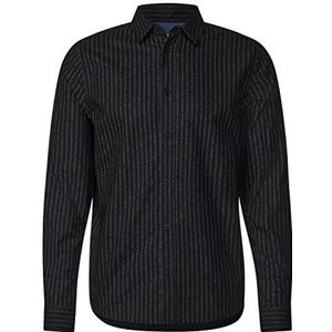 Som Heren D330038 overhemd gestreept, zwart, XL, zwart, XL