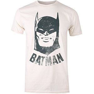 DC Comics Batman Vintage T-shirt voor heren, Beige (Natural Nal), S
