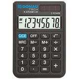 Calculator DONAU TECH/K-DT2081-01 8-cijferig wortelfunctie/90x60x11 mm/kleur: zwart/computer met 8-cijferige weergave/dual power solar - batterijwerking/compact ontwerp