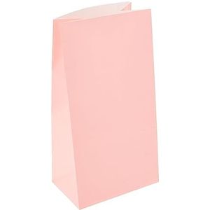 feestzakjes papier roze 25 x 13,5 x 8 cm 12 stuks