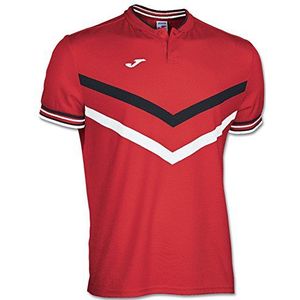 Joma TERRA training polo korte mouwen tricot t-shirt rood rood-zwart-wit, S
