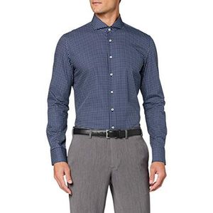Jacques Britt heren business overhemd, meerkleurig (donkerblauw 19), 42