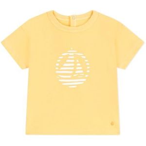 Petit Bateau T-shirt met korte mouwen voor jongens, Geel, 3 Maanden