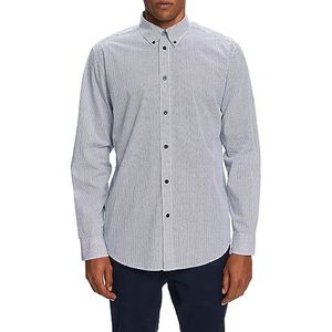 ESPRIT Overhemd van katoen-popeline, Donkerblauw, S