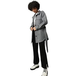 ONLY Women's Onlemma Freja Shacket OTW Jacket, Medium Grey Melange/Detail:Melange, XL (2-pack)