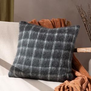 Yard Duizendblad Check Faux Mohair Veer Rijk gevuld Kussen