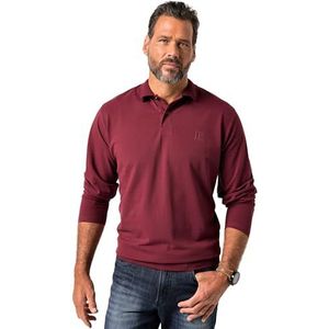 JP1880 Heren grote maten grote maten Menswear L-8XL poloshirt, buikfit, basic, lange mouwen, piqué, XXL tot 8 XL