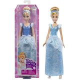 Mattel Disney Prinsessenspeelgoed, Assepoester Beweegbare Modepop met Glinsterende Kleding en Accessoires Geïnspireerd op de Disney Film, Cadeau voor Kinderen HLW06