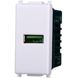 Elektronova Stopcontact USB Type-A 5V 2.1A oplader wit compatibel Vimar Plana oplader 2401