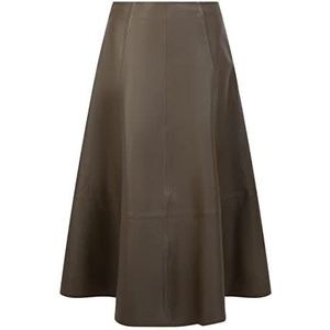 faina Leren rok dames 19227089, taupe, XS