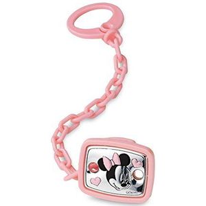 Disney Baby - Minnie Mouse - fopspeenklip en fopspeenketting met details van zilver - ideaal als cadeau voor geboorte of doop