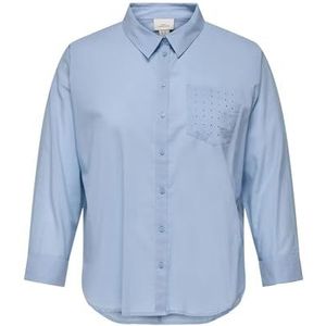 Carnew Lina Studs Ls Shirt WVN, Soft Chambray, 42