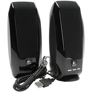 USB-multimedia-luidspreker voor pc, 1,2 watt, zwart design – ideaal voor audio in videogames, muziek en multimedia-inhoud.