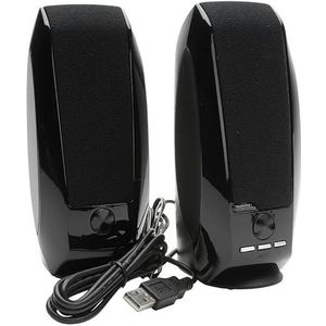 USB-multimedia-luidspreker voor pc, 1,2 watt, zwart design – ideaal voor audio in videogames, muziek en multimedia-inhoud.