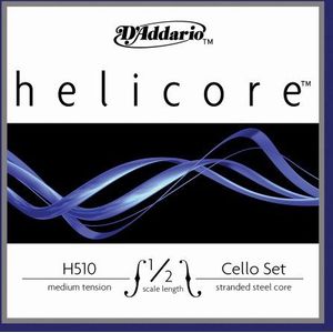 D'Addario H510-1/2M Helicore Cello snarenset meervoudig gedraaide stalen kern 1/2 medium