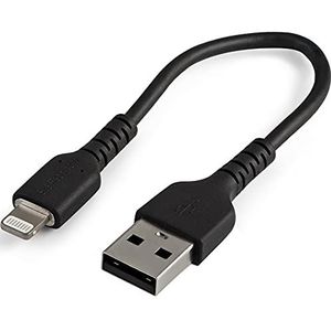 15CM USB TO LIGHTNING CABLE APPLE MFI CERTIFIED - BLACK