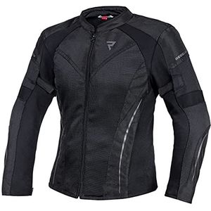 REBELHORN Flux Lady Motorjas voor dames, duurzame materialen, L-XTR membraan, elleboog- en schouderbescherming, ventilatiezakken, reflecterende elementen