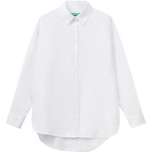 United Colors of Benetton Shirt 5bmldq02u Dameshemd (1 stuk), Optisch wit 101, XXS
