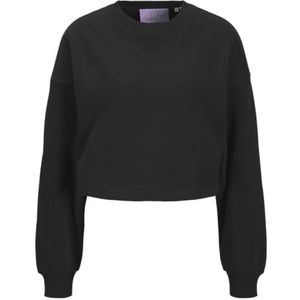 JACK & JONES Jxally Cropped RLX Ls Crew SWT, zwart, M