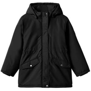 NAME IT Nkfmarlow Parka Jacket Pb voor meisjes, zwart, numeric_116