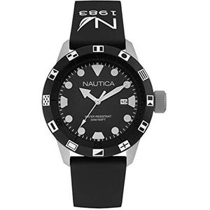 Nautica Mens analoog quartz horloge met siliconen band NAI09509G