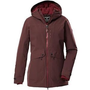 killtec dames Functionele parka/parka met afritsbare capuchon KOW 303 WMN PRK, dunkelweinrot, 40, 41815-000
