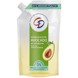 CD Avocado Waslotion in navulzak, 500 ml, verzorgende lotion voor een hydraterende reiniging, veganistisch en zeepvrij, 500 ml