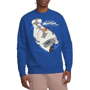 Avatar The Last Airbender Appa In Flight Crew Sweatshirt, koningsblauw, Small, Koninklijk, S