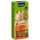 Vitakraft Crackers, snacksticks voor hamsters, met honing en spelt, zonder suiker, in bewaarformaat (1x 2 stuks)