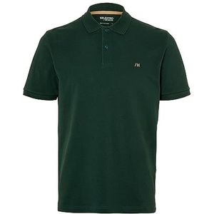 SELETED HOMME Heren Slhdante Ss Polo W Noos T-Shirt, Trekking green, XXL