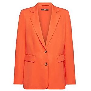 Esprit Collection Blazer met één rij knopen met linnen, oranje-rood., 44