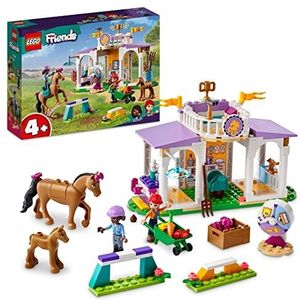 LEGO Friends Paardentraining Set met Paarden Speelgoed, 2 Pony Figuren, Plus Aliya en Mia Poppetjes, Dierenverzorging Cadeau voor Kinderen, Meisjes en Jongens vanaf 4 Jaar 41746