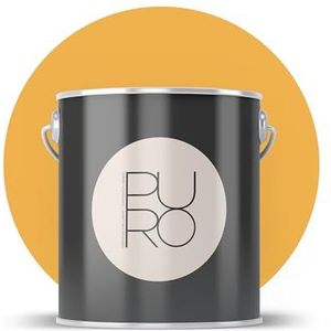 Livingwalls PURO Premium muurverf c8006 - verf met zeer hoge dekking - matte hoogwaardige binnenverf in geel - 2,5 l