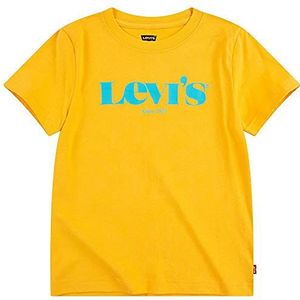 Levi'S Kids Ss Graphic Tee voor jongens, 2-8 jaar, Kumquat geel, 14 Jaren