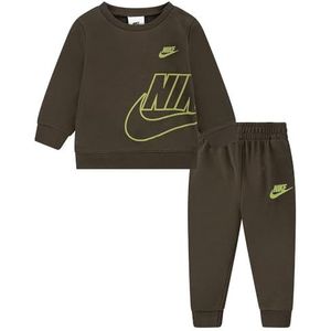 Nike - Gecombineerd pak: sweatshirt met ronde hals, broek met elastische tailleband, Leger Groen, 24 Maanden