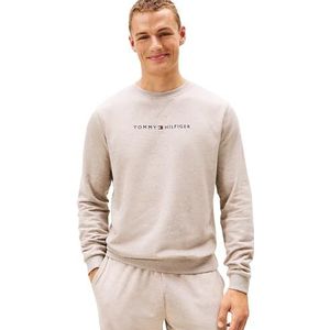 TOMMY HILFIGER - Sweatshirt - Beige Gemêleerd/Zwart