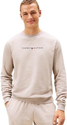 TOMMY HILFIGER - Sweatshirt - Beige Gemêleerd/Zwart
