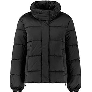 Gerry Weber Korte damesjas van kunstleer met lange mouwen korte jas outdoorjas korte jas effen, zwart, 48