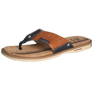 Teenslippers - Cognackleur/Navy - Stijlvolle Kleurcombinatie - Zonder Sluiting